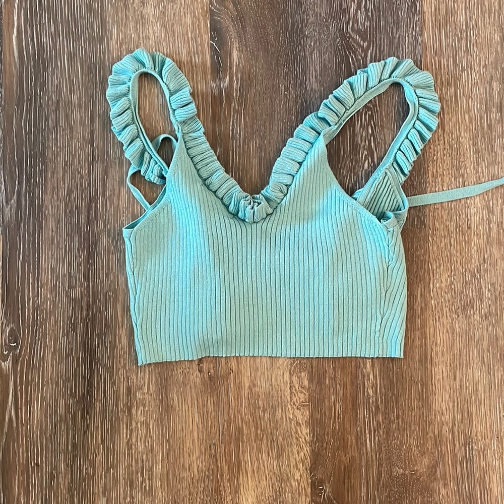 Ruffled crop top.